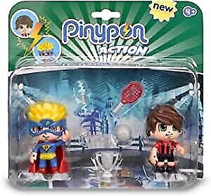 Pinypon Action - Confezione di 2 personaggi Supereroe e calciatore (Famosa 70001