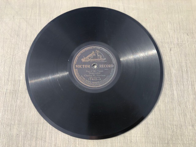 Charles W. Harrison 78rpm Single 10-inch Victor Records #17412 Peg
