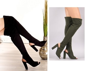 women's nikka heeled over the knee sock boots