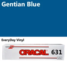 12"x5'- Gentian Blue - Matte Oracal 631 Exhibition CAL Vinyl Roll Adhesive Vinyl