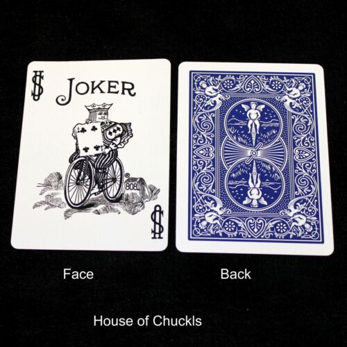 Joker Reveals 4 of Clubs - Blue Bicycle Gaff Playing Card Reveal - Picture 1 of 2
