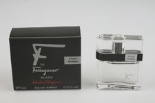 RARETÉ !!! SALVATORE FERRAGAMO F BY FERRAGAMO BLACK POUR HOMME EDT 5 ml