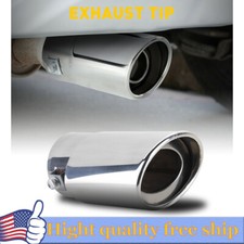 Pack Of 2 Car Muffler Exhaust Tip Stainless Steel Chrome Pipe Fit 1.5 - 2.4 Inch
