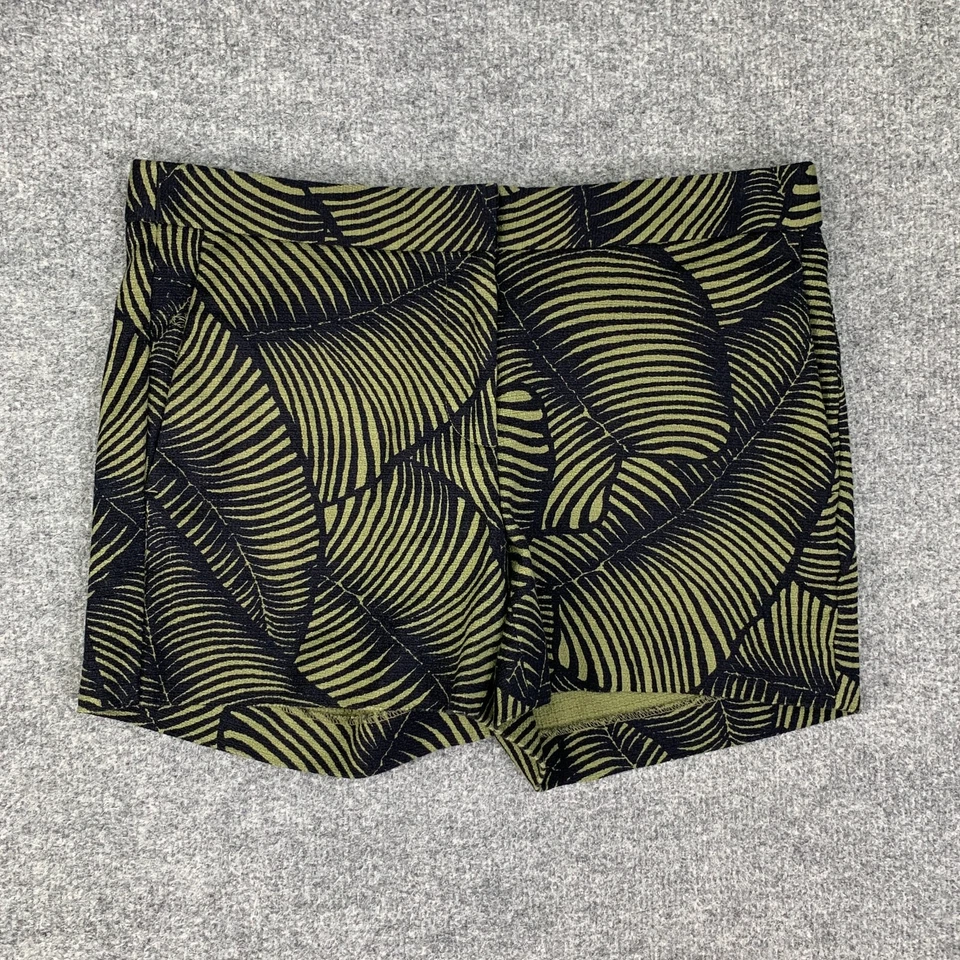 Pantalón Corto Ann Taylor Mujer 2 Negro Ivy Devin City Hoja de Palma A Medida Tiro Bajo Chino Foto 2 de 4