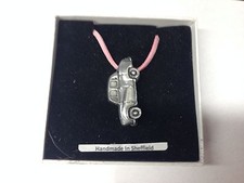 Austin A30 4 Door Saloon ref6 Car on Pink Cord Necklace Handmade 41CM