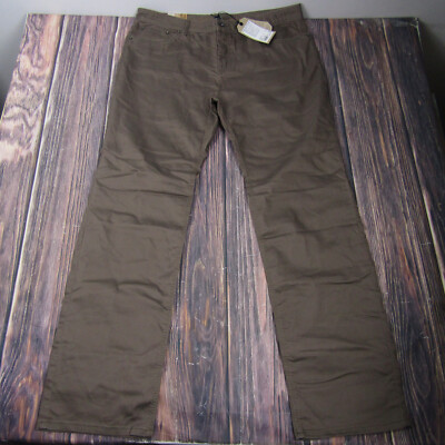 Prana Bridger Jean Mens 40x36 Mud Brown Slim Fit Straight Leg Stretch Hiking NWT
