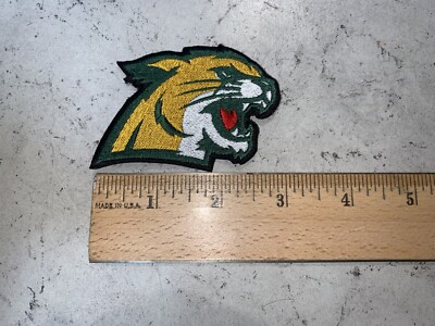 Fully Embroidered Northern Mich. Wildcat Patch Iron On and/or Sew On