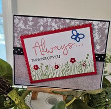 STAMPIN UP CARD KIT -FLOWERS ALWAYS THINKING OF YOU CARD KIT MAKES 4 25.108