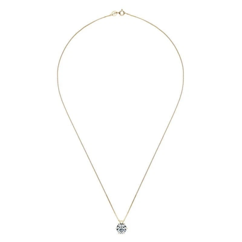 1ct Pendant Necklace Yellow Gold VVS1/D/Excellent Lab-Created Diamond Test Pass - Image 2 of 4