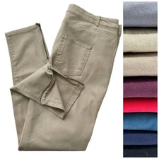 NEW Bongo Juniors Anklebiter Twill Pants Mid Rise Cotton Blend Zip Ankle Stretch