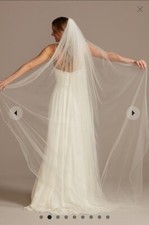 David's Bridal Bead and Pearl trimmed Chapel length Veil