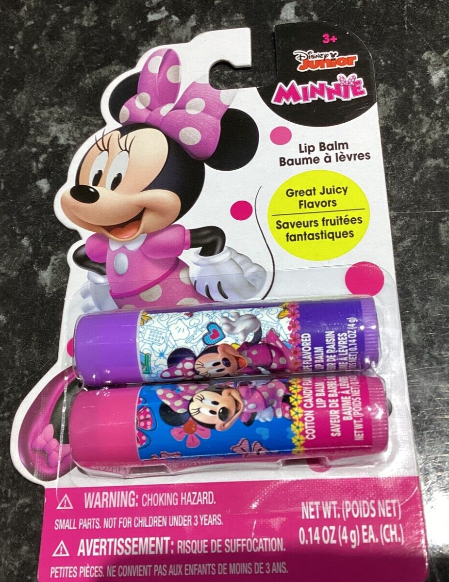 BNIB New Sealed Official Disney Minnie Mouse Flavoured Lip Balm Set - 2 x 4g