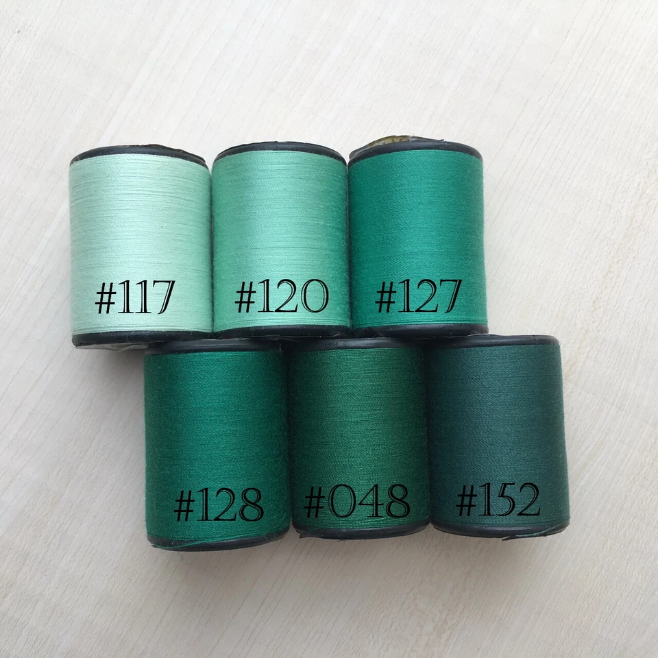 Green Color shades 6 Spools Sewing Thread All Purpose Spun Polyester 600 Yards - Image 2 of 4