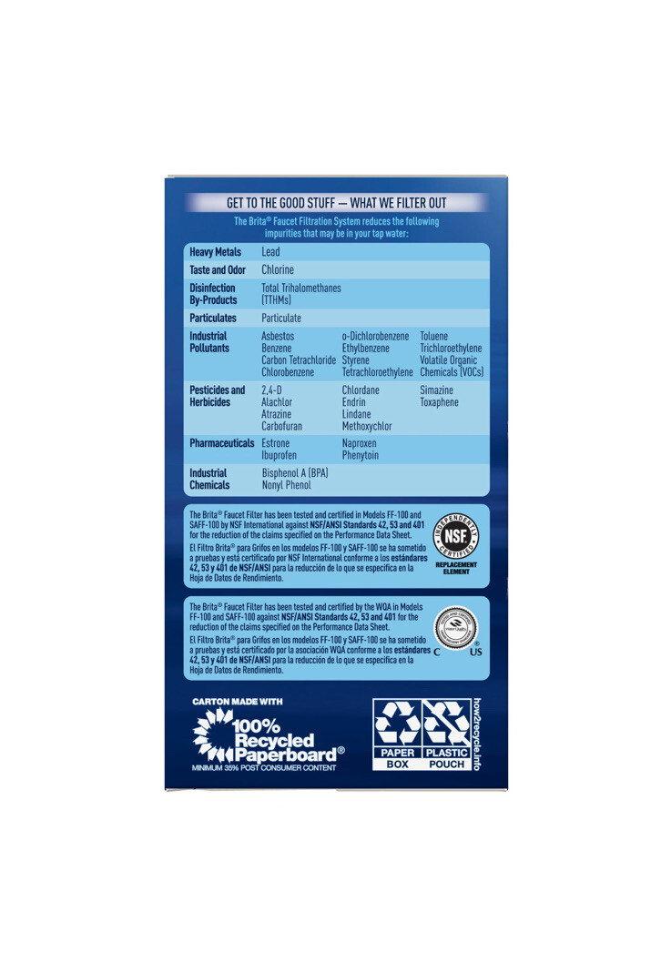 BRITA FR200 Chrome Replacement Faucet Filter 1 Pack NEW 60258363104 eBay