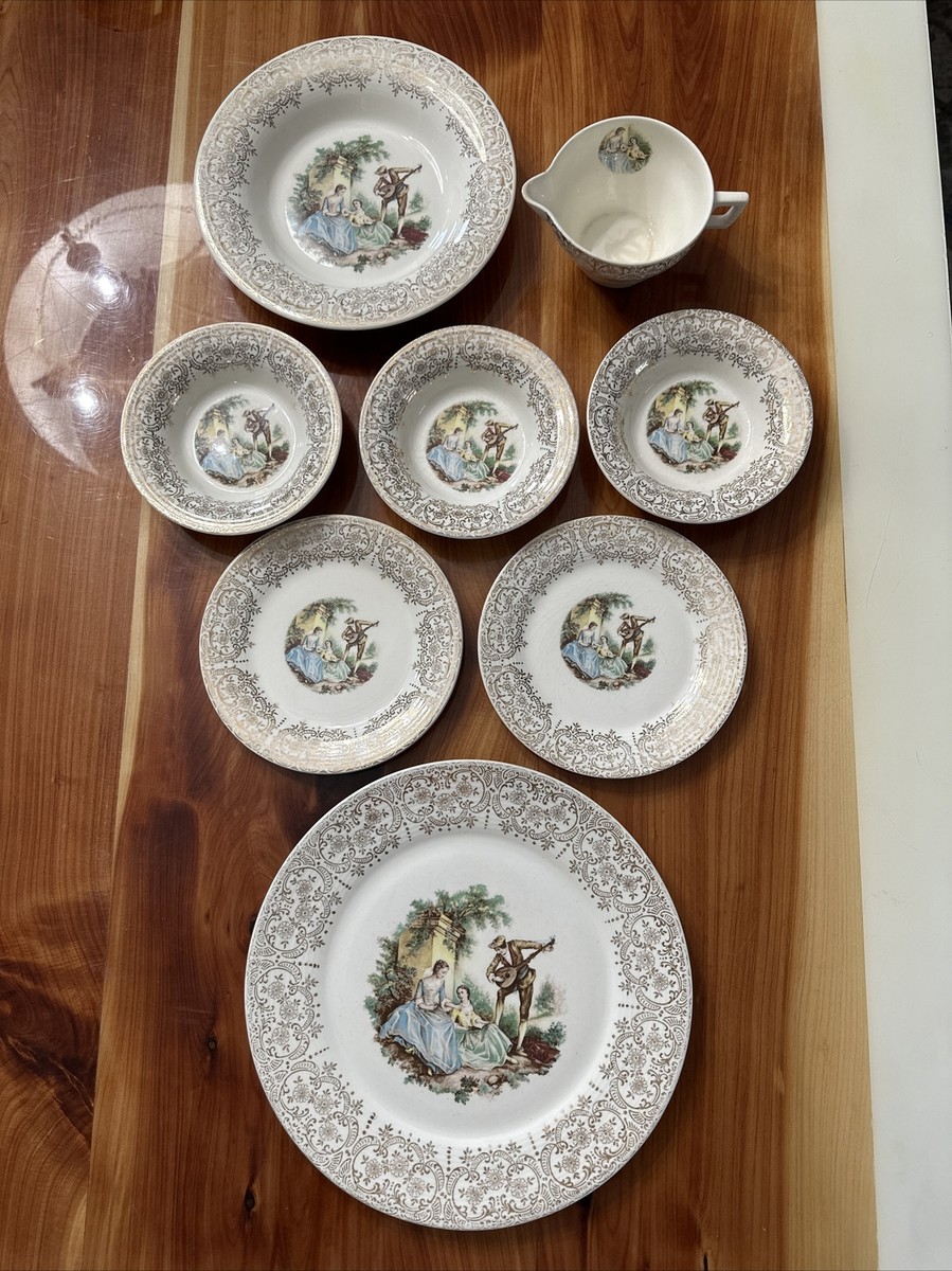 Lot of 8 - 1940s American Limoges Triumph IT-S 284 Warranted 22K