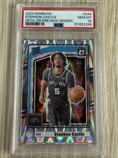 2024-25 Donruss Optic Rated Rookie Preview Stephon Castle #P-244 Seismic PSA 10