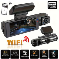 1080P WIFI Dual camera DashCam, Front  Inside , car camera with IR Night Vision