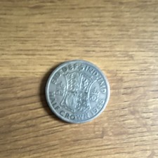 1940 George VI Great Britain Half-Crown Coin "FID DEF IND IMP"