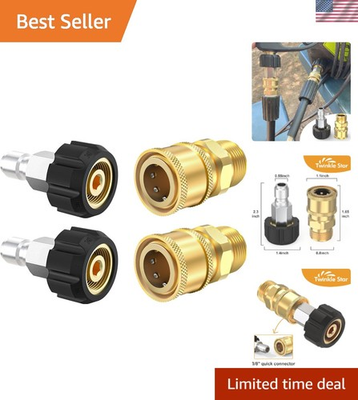 #ad Pressure Washer Quick Connect Fittings Quick Connect Kit M22 14mm to 3 8 Inc... $33.99