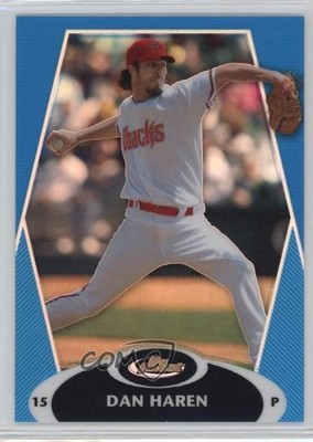 2008 Topps Finest Blue Refractor 79/299 Dan Haren #108 3c7