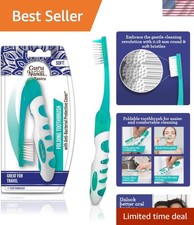 Folding Toothbrush with Built-in Cover, Perfect for Travel, Hiking Camping,...