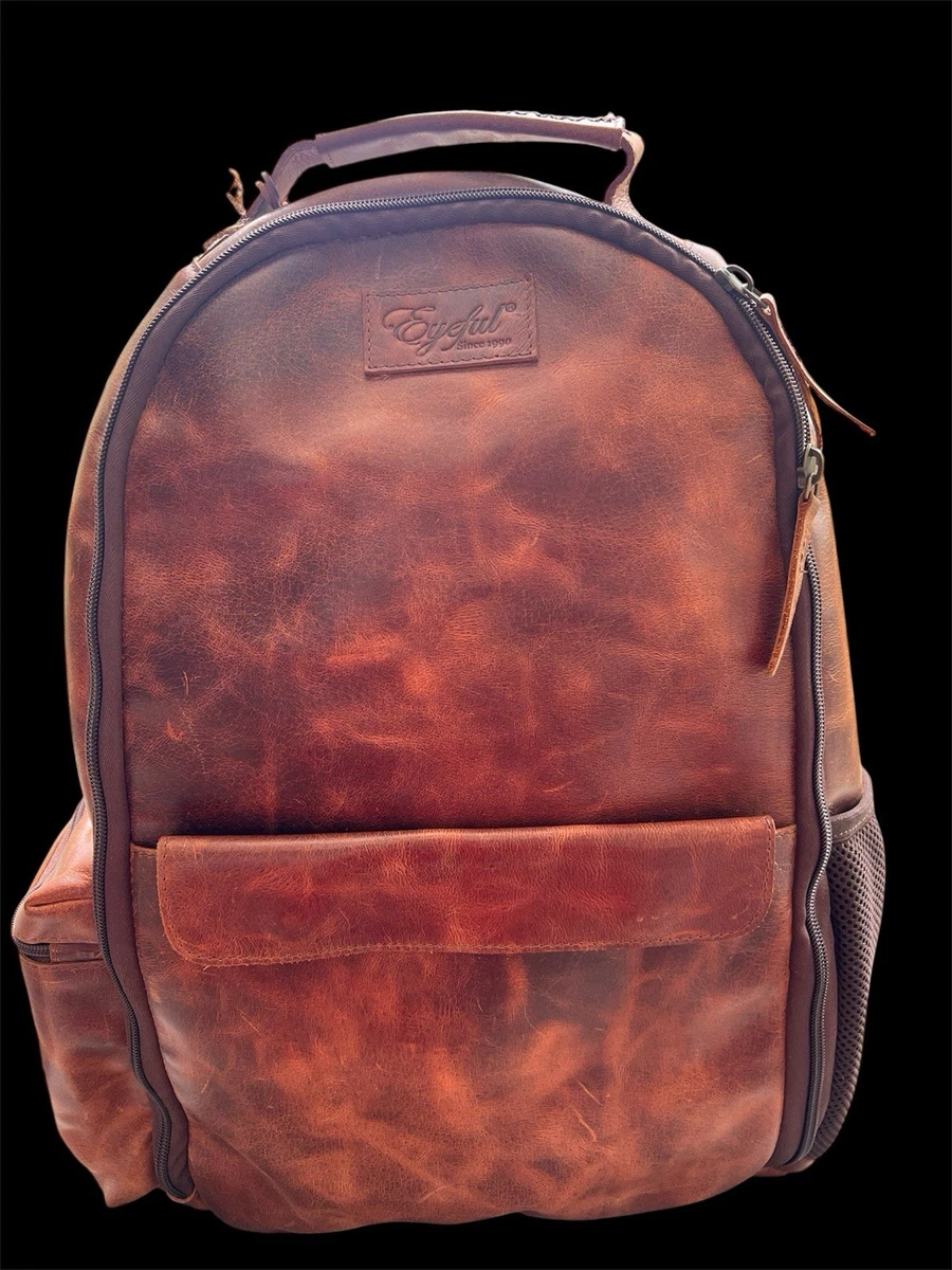 Distressed Leather Backpack In Men's Backpacks, Bags And Briefcases for  sale | eBay