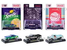 "SODAS" 3 PC SET RELEASE 55 1/64 DIECAST MODEL CARS BY M2 MACHINES 52500-A55