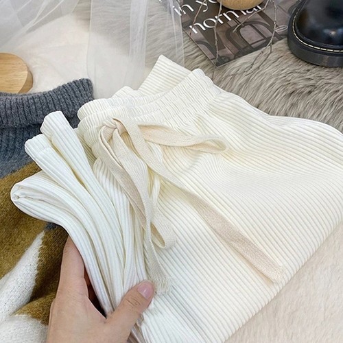 Breathable Ice Silk Wide Leg Pants for Women Cool Summer Drawstring Trousers - Bild 6 von 56