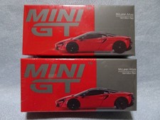 MINI GT 532 McLaren Artura Aermillon Red, both left and right hand drie, set of