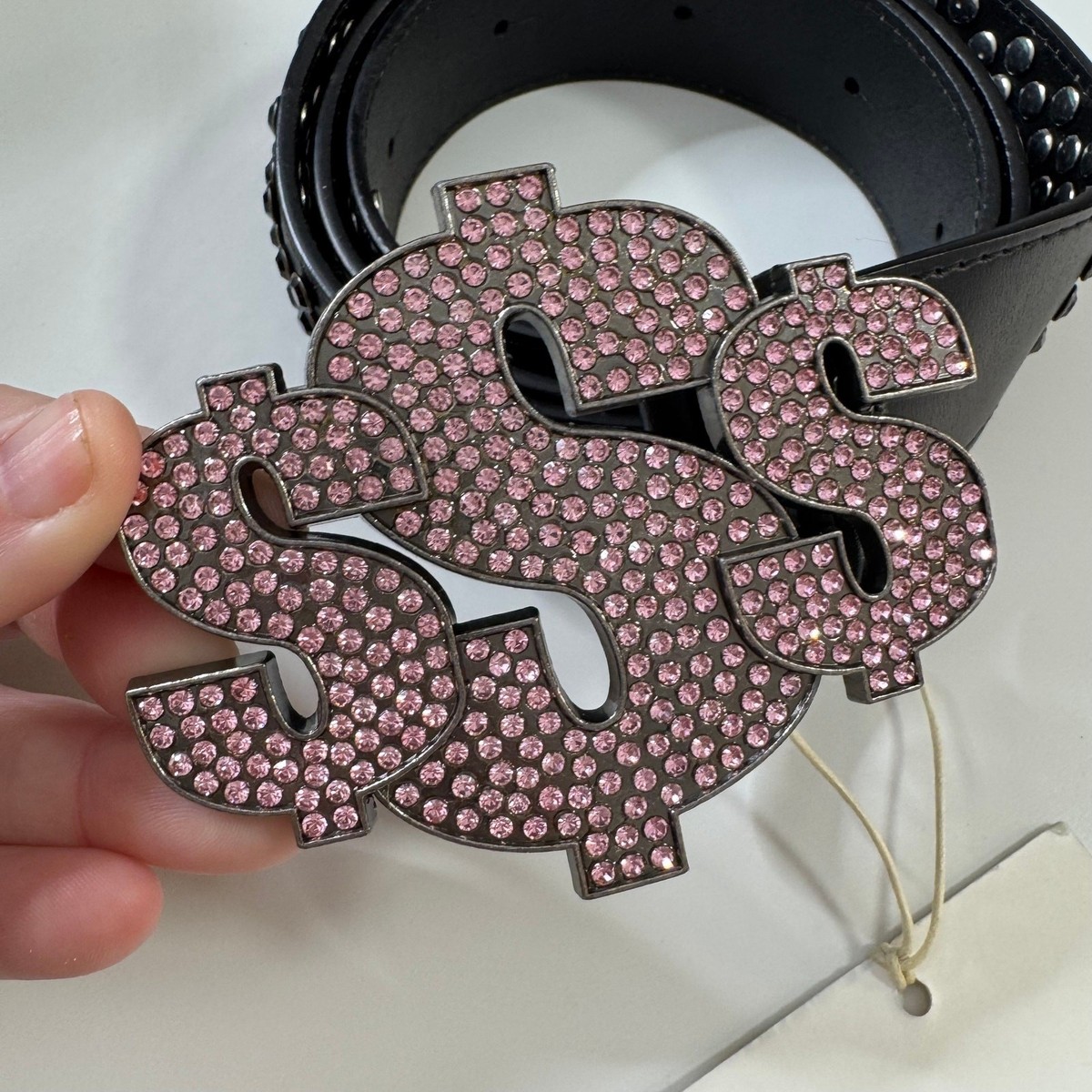 小物 JADED LONDON Dollar Belt NWT JADED LONDON Dollar Belt Black Pink Money Studded One