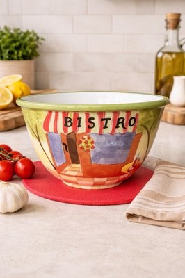 VTG Jennifer Brinley 'Bistro' Large Serving/Pasta Bowl Certified International