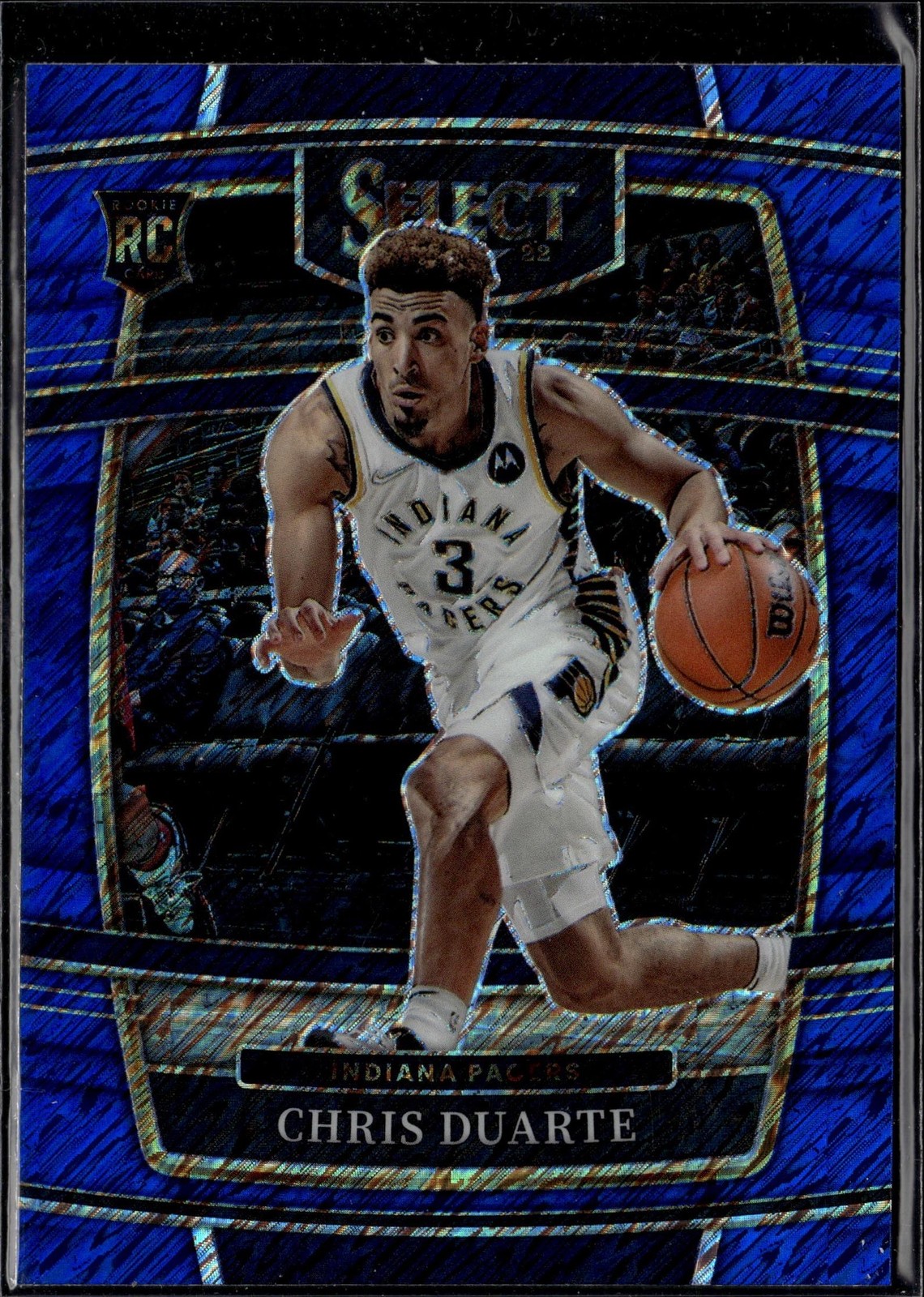 2021-22 Panini Select #41 Chris Duarte Blue Shimmer Prizms
