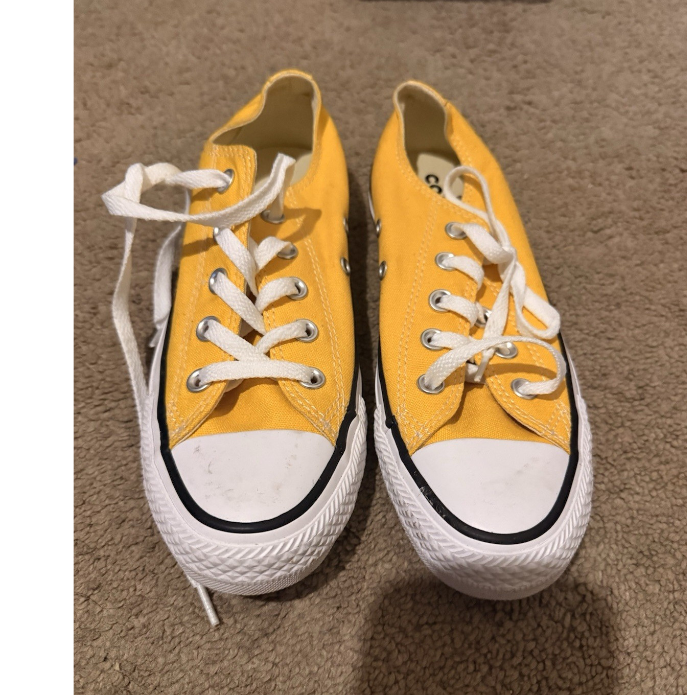 Converse Chuck Taylor All Star Yellow Canvas Men's Sneakers US Size 4 Lace Up