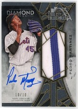 Pedro Martinez 2022 Topps Diamond Icons Black Jumbo Patch Auto #AJP-PMA 10/10