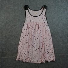 Kate Spade Pajamas Womens Small Chemise Dress Nightshirt Pink Polka Dot Bow