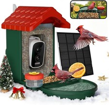 2-in-1 Smart Wild Bird Feeder & Bath with 4K HD Camera Solar Bird Feeder Outdoor