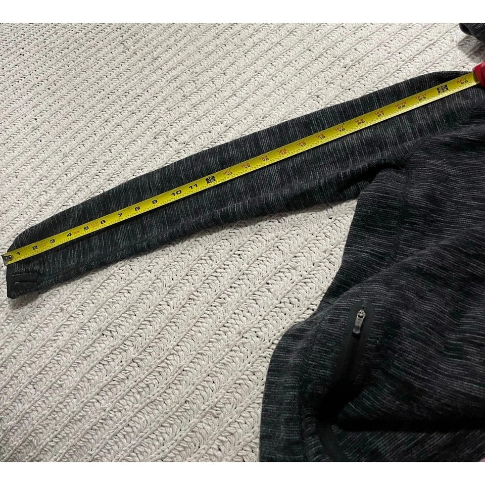 Saucony Hood Ridge Runner Funnel Neck Wool Sweatshirt Performance Sz Small Gray - Image 3 of 4