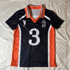 Haikyuu  Karasuno Shyouyou High School T-Shirt Jersey Unifrom Cosplay Costume