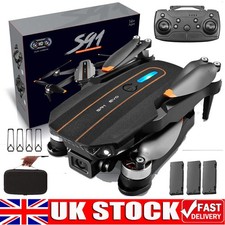 3 Batteries 4K HD Drone Dual Camera Selfie FPV Foldable RC Quadcopter UK