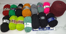 Job Lot Bag fancy Yarn Balls Mixed Knitting Crochet Black Pink T36 Q5