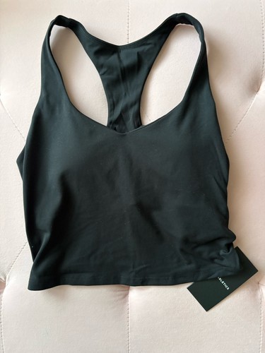 FABLETICS Anywhere Cropped Built In Bra Tank - Black  Size Small New with Tags