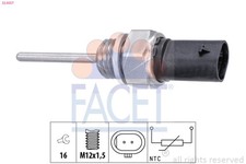 2x Sensor Abgastemperatur FACET 22.0257/2x M12x1,5 für VW CRAFTER PASSAT B8 3G5