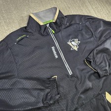 Pittsburgh Penguins Jacket Men Medium Reebok Center Ice Kinetic Fit NHL Hockey