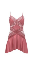 Victoria's Secret Dare To Dream Lace  Satin Flounce Slip Dress Size XXL.