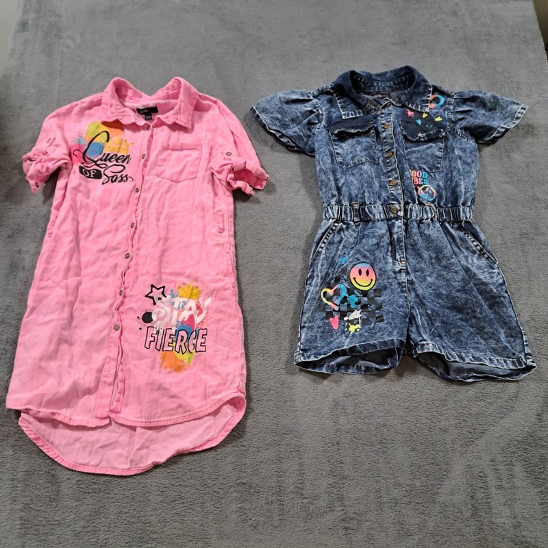 Bundle of 2 Girls Clothing Dress Size 14-16 Casual Short Sleeve Outdoor