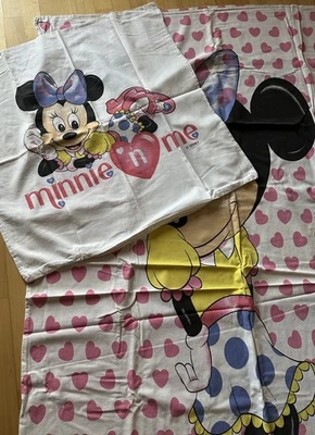 2 tlg Kinderbettwäsche Disney Winter 100% Bw Bettwäsche 128/190 cm Minnie Mouse - Bild 1 von 4