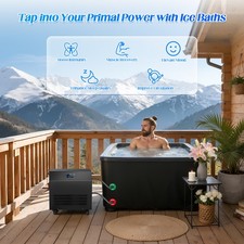 Portable 1HP Water Chiller Cold Plunge Ice Bath Chiller Cooler with Built Filter