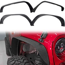 Front Rear Fender Flares Flat Full Set For 2007-2018 Jeep Wrangler Jk Off-road