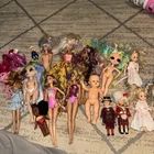 Assorted Doll Lot Of 15 Some Vintage , Barbie Monster High , Rainbow High
