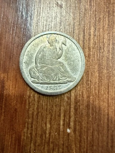 1837 No Stars, Seated Liberty Silver Half Dime 5c — VG/Fine Details